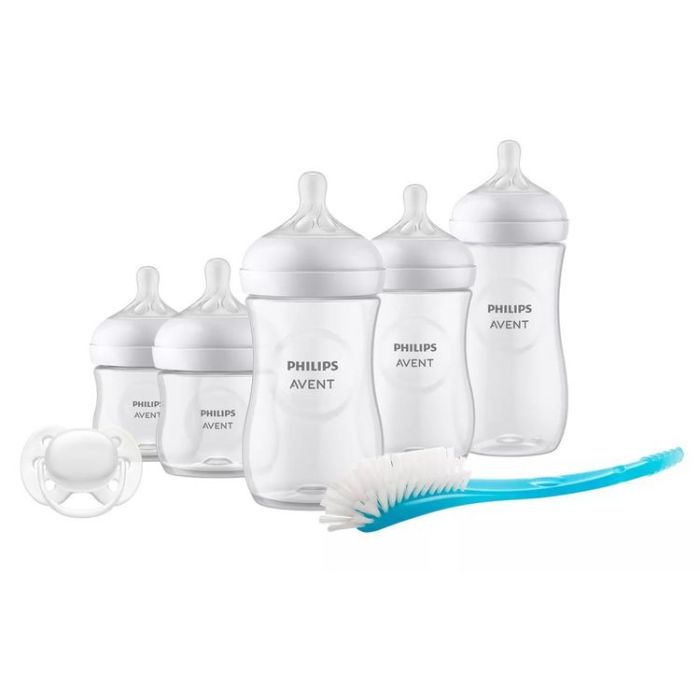Set de 5 biberones naturales Philips Avent con tetina similar al pecho.