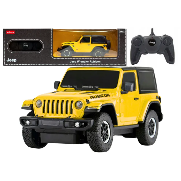 Coche RC JEEP Wrangler JL Rubicon Amarillo 1:24