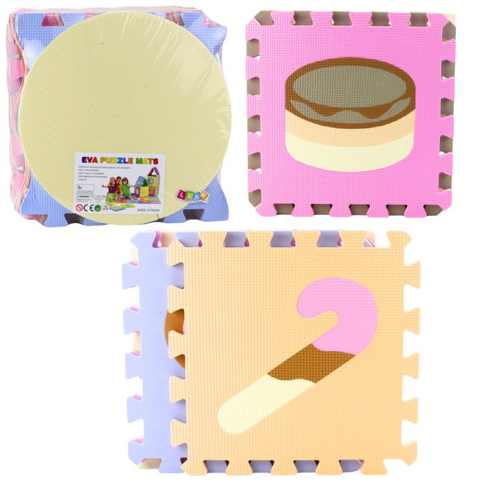Alfombra Puzzle Educativa de Espuma EVA con Animales Pastel