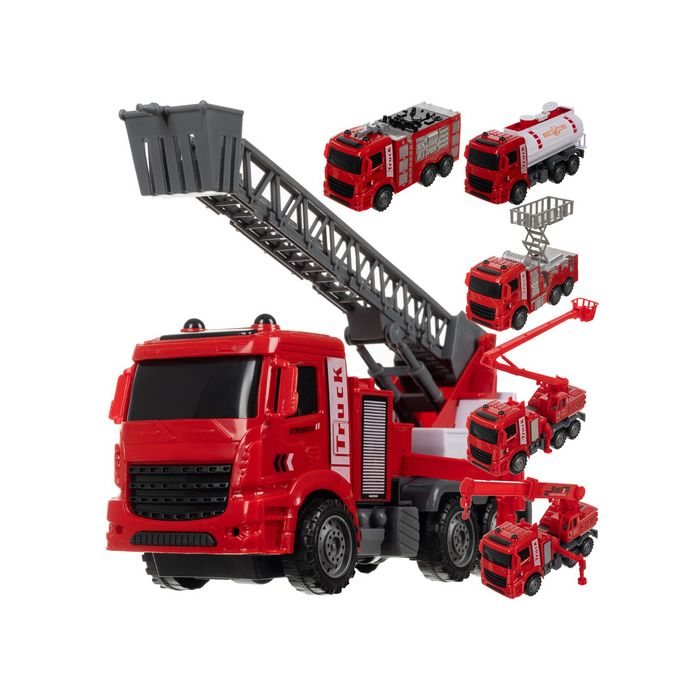 Set de Camiones de Bomberos Iso trade - Diversión 6 en 1