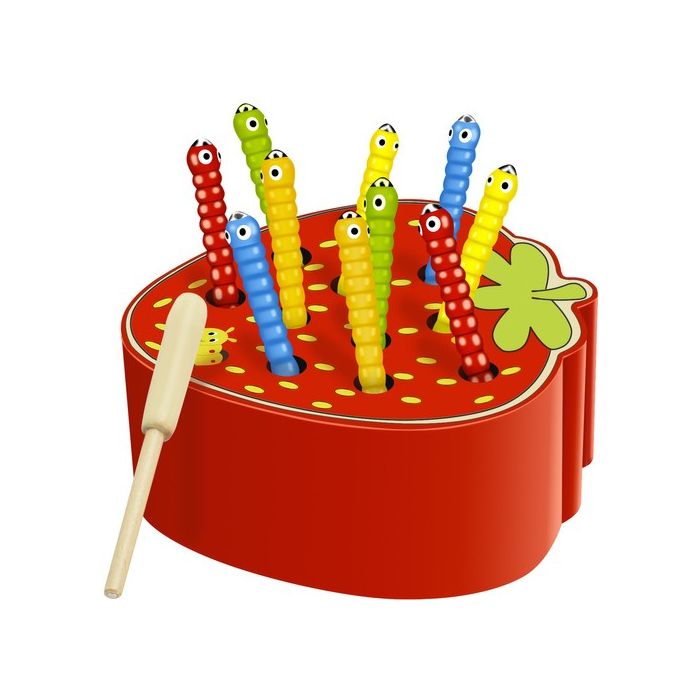 Juego de Madera Fresa Kruzzel - Atrapa el Gusano