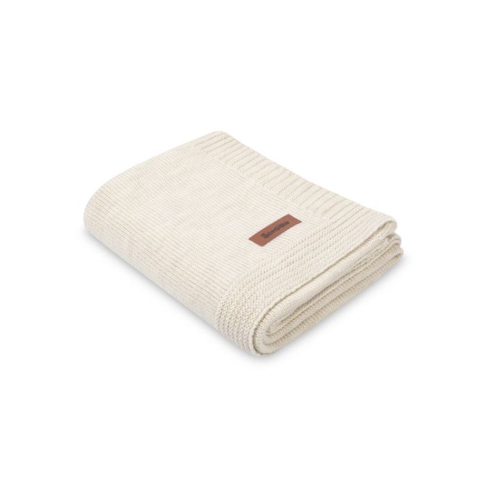 Manta de Bebé 100% Lana Merino Melange 90x75 – Beige Claro, Termorreguladora