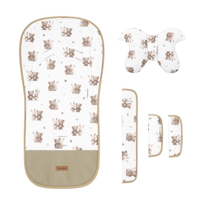 Colchoneta reversible Deluxe Sensillo para cochecito, vista del set completo
