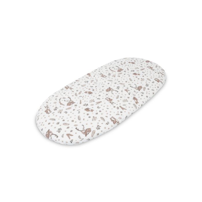 Sábana Ajustable para Capazo Sensillo de Algodón Beige