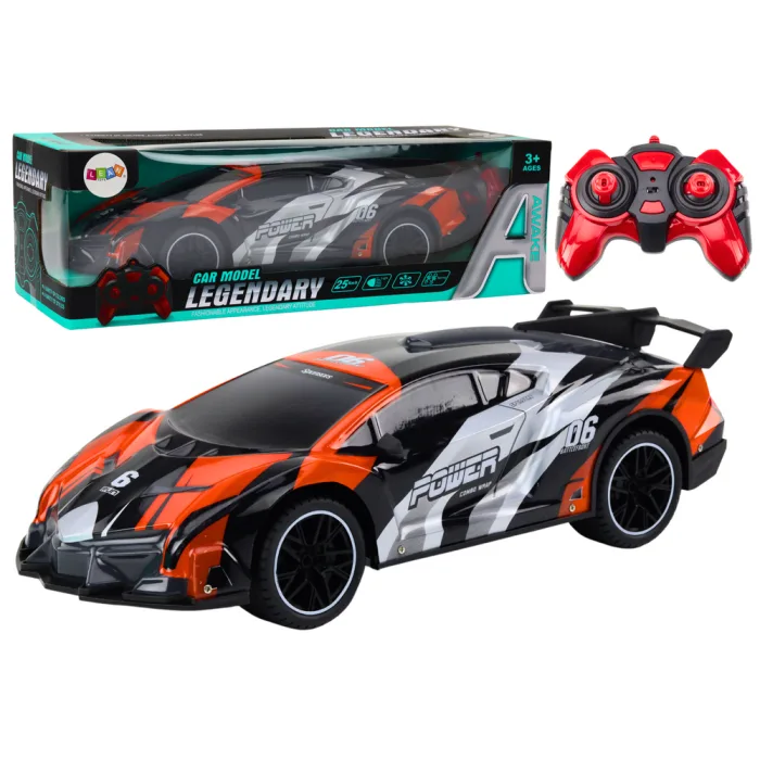 Coche Deportivo Control Remoto RC 1:10 Naranja hasta 25 km/h