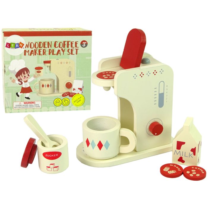 Accesorios de Cafetera de Madera para Cocina Infantil