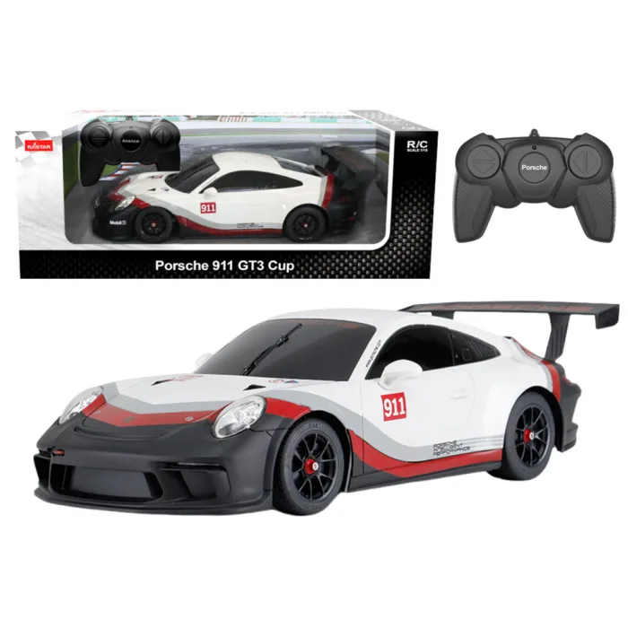 Coche RC 1:18 Rastar Porsche 911 GT3 Blanco-Gris