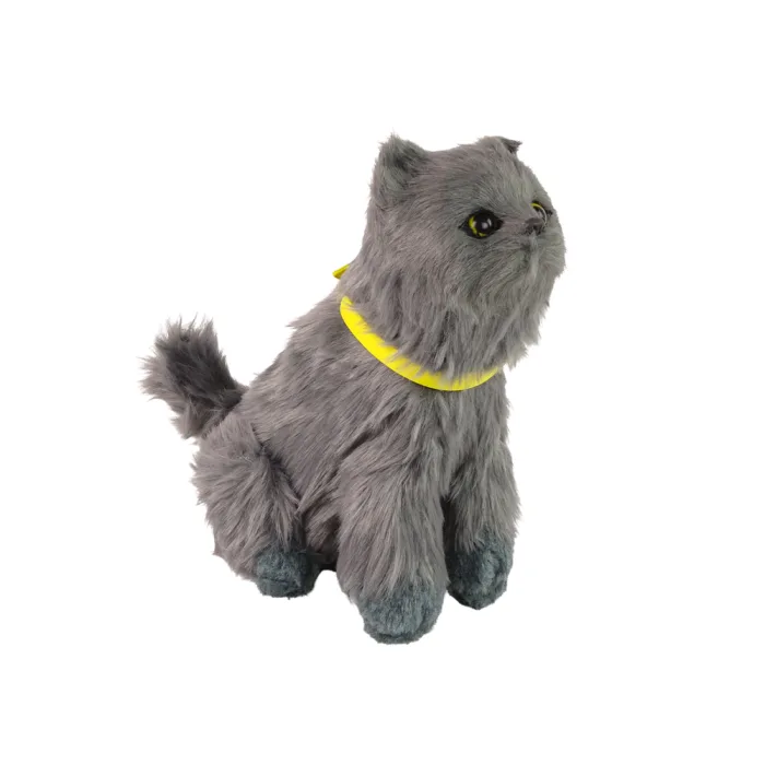 Gato de peluche interactivo suave que aprende al acariciarlo