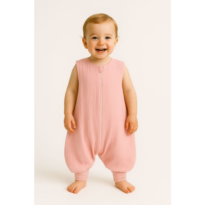 Saco de Dormir Muselina con Piernas My Sweet Baby - Rosa Pastel