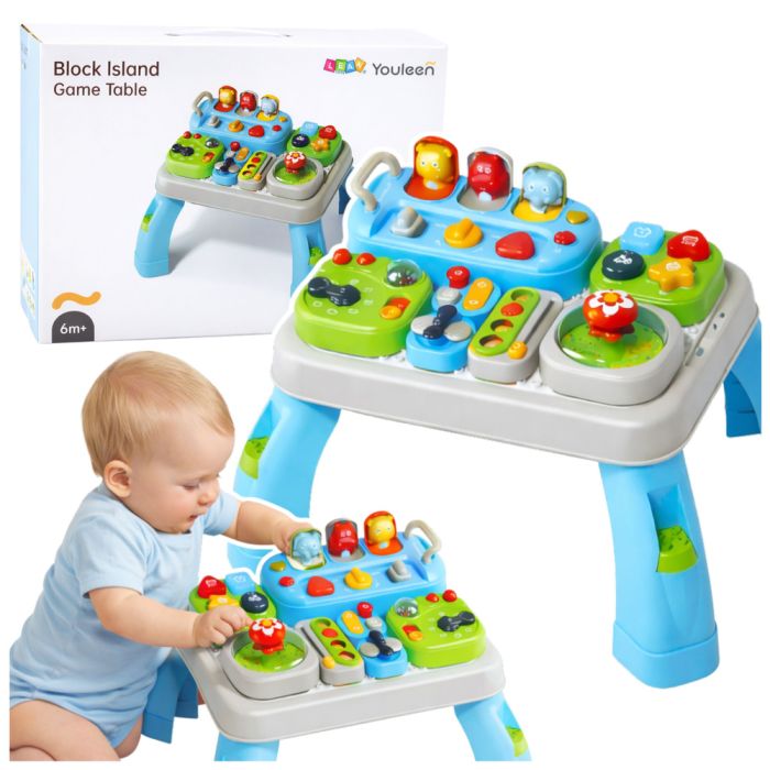 Mesa Educativa Interactiva con Módulos para Infantes 6M+