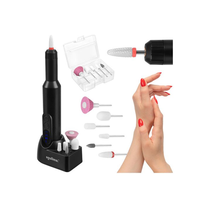 Set de Lima de Uñas Inalámbrico Soulima en uso