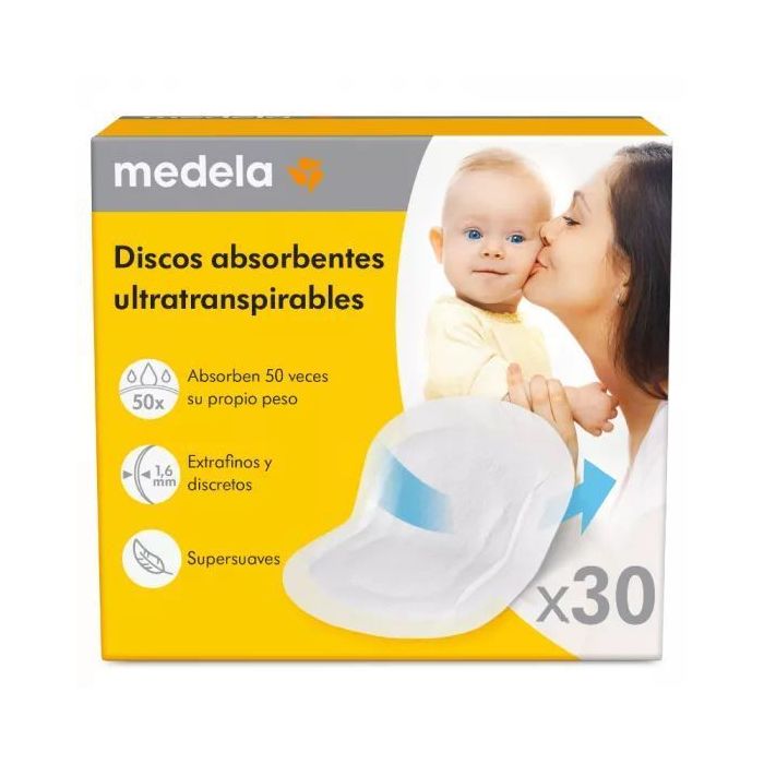 Discos de Lactancia Medela Ultra-Transpirables 30 Unidades