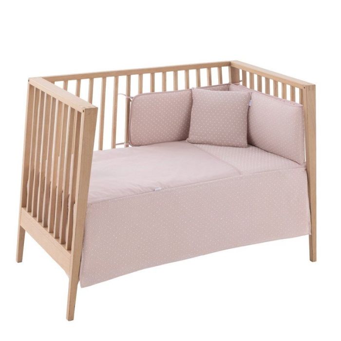 Juego colcha y protector de cuna Unic rosa Cambrass 60x120 cm