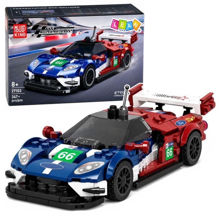 Coche de Bloques Deportivos GT2016 con Vitrina, 347 Piezas