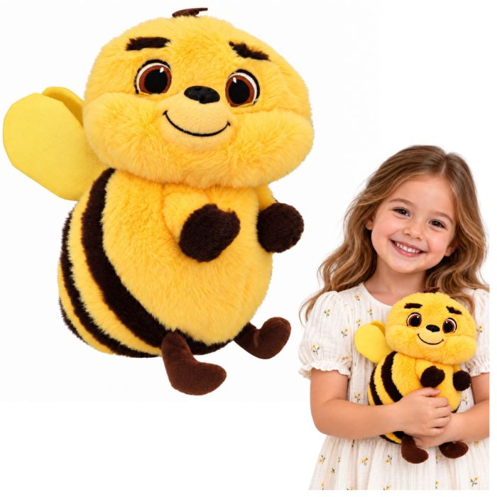 Peluche abeja suave de Lean toys con diseño adorable.