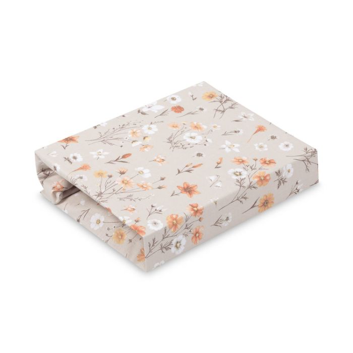 Sábana Bajera Algodón Beige Estampada Sensillo 60x120 cm