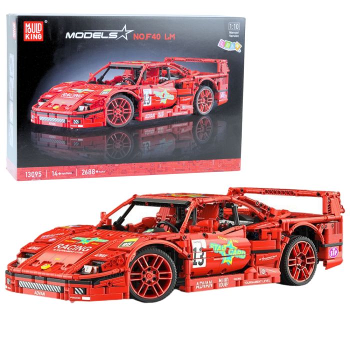 Coche de Carreras Deportivo de Bloques Rojo 1:10 2688 piezas
