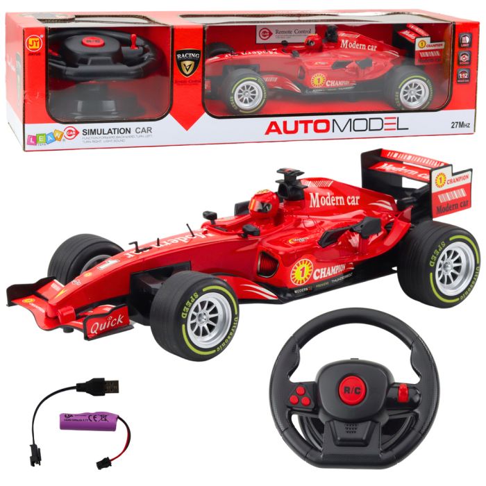 Coche de Carreras RC Control Remoto 1:12 Rojo