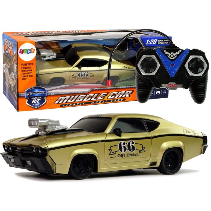 Coche Deportivo Clásico RC 1:20 Piloto Dorado