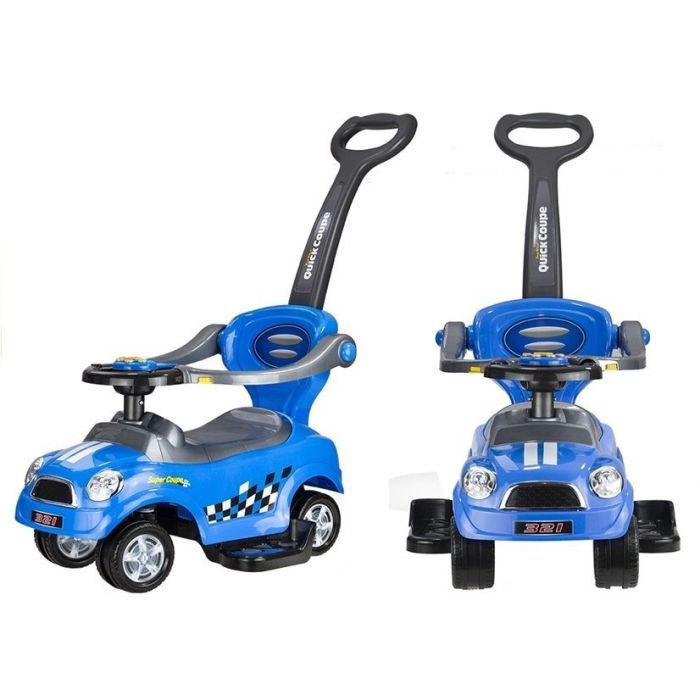 Cochecito Manual Tipo Coupe con Mango para Padres - Azul