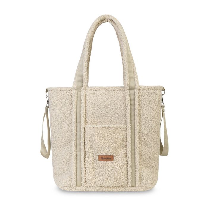 Bolso Bouclé Clásico en beige de Sensillo con textura suave y elegante