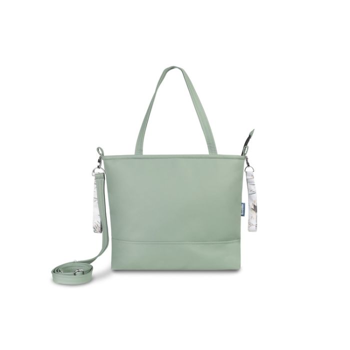 Bolso Maternal Sensillo de Eco-Cuero en Color Verde Oliva