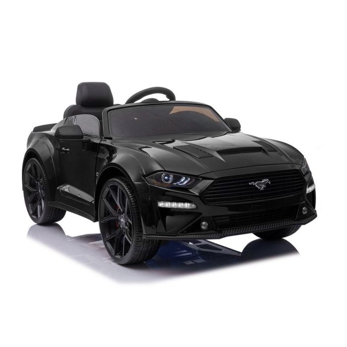 Coche eléctrico infantil Ford Mustang GT negro con licencia oficial Ford, vista frontal