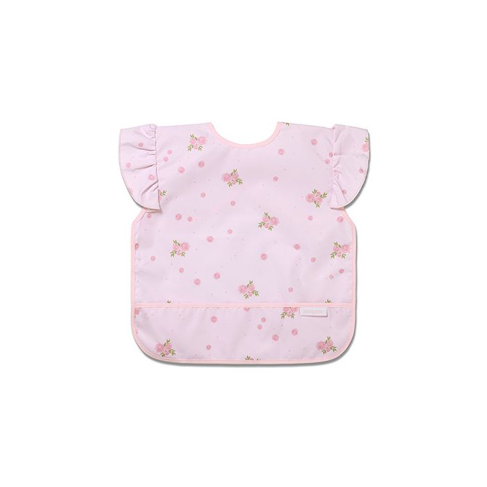Delantal infantil Babyono en rosa, con protección impermeable.