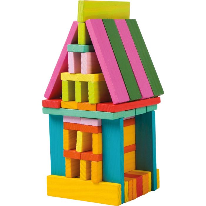 Juego de construcción de madera - 70 piezas