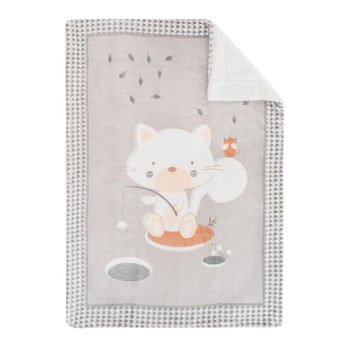 Manta súper suave Sherpa 80/110 Polar Fisher Gris