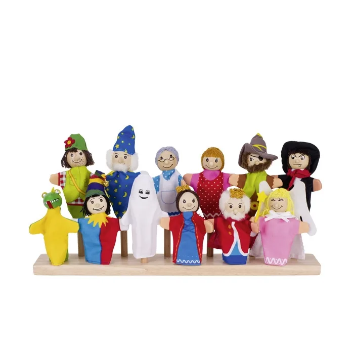 Set de 12 marionetas de dedos de personajes fantásticos, de Goki