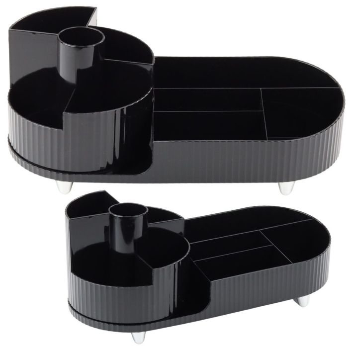Organizador Multifuncional Rotativo para Cosméticos Negro