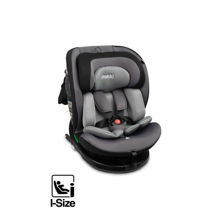 Silla de Coche Mokki i-Size para niños de 40 a 150 cm, con diseño innovador y alta seguridad.