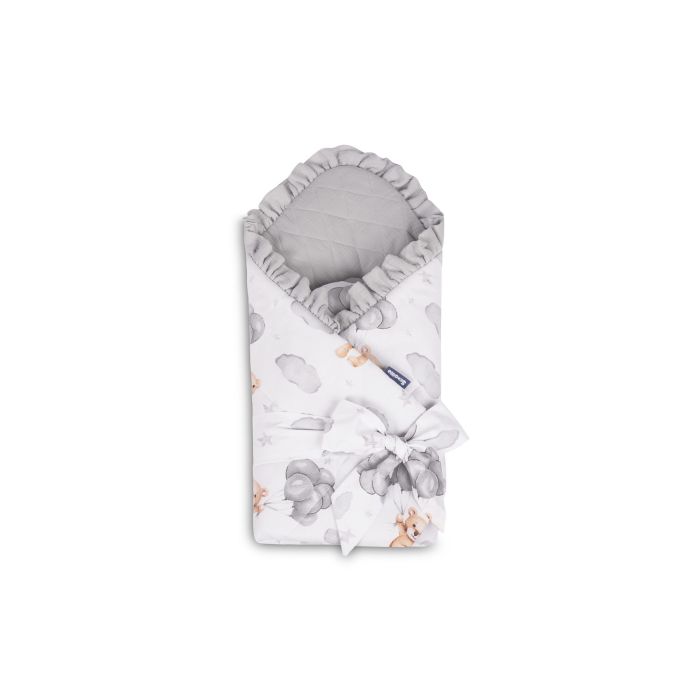 Saco Arrullo para Bebé de Muselina 75x75 cm – Doble Cara con Relleno Hipoalergénico – Teddy Grey