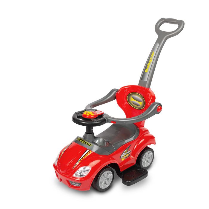 Correpasillos 2 en 1 Race Car con Sonidos para Niños de 12 a 36 Meses – Con Asa, Barrera y Espacio de Almacenaje