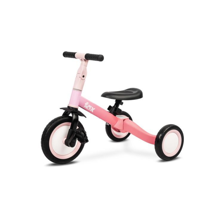 Bicicleta Infantil 4 en 1 FOX – Correpasillos, Bicicleta de Equilibrio y Pedales Ajustables-Rosa