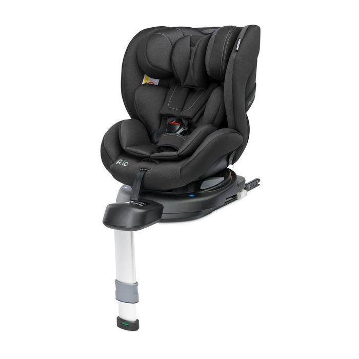 Silla de Coche Rio I-Size en Negro 40-105 cm: Viaje con Estilo y Seguridad , con Giro 360 y Pata de Apoyo
