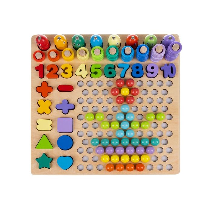 Puzzle de madera Letras, Números y Formas Geométricas