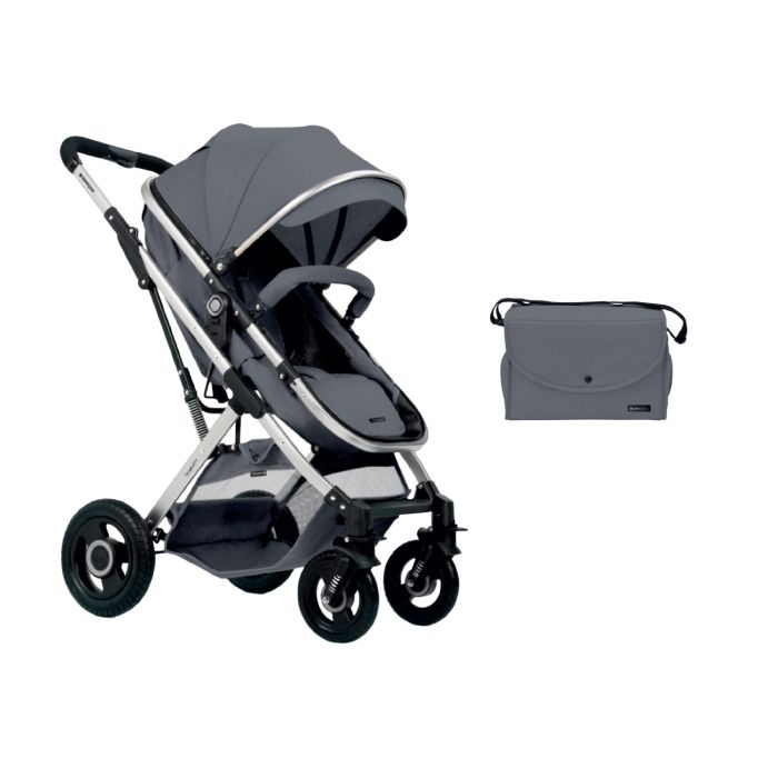 Carrito de bebé 2en1 asiento transf. Scarlett Gris Oscuro