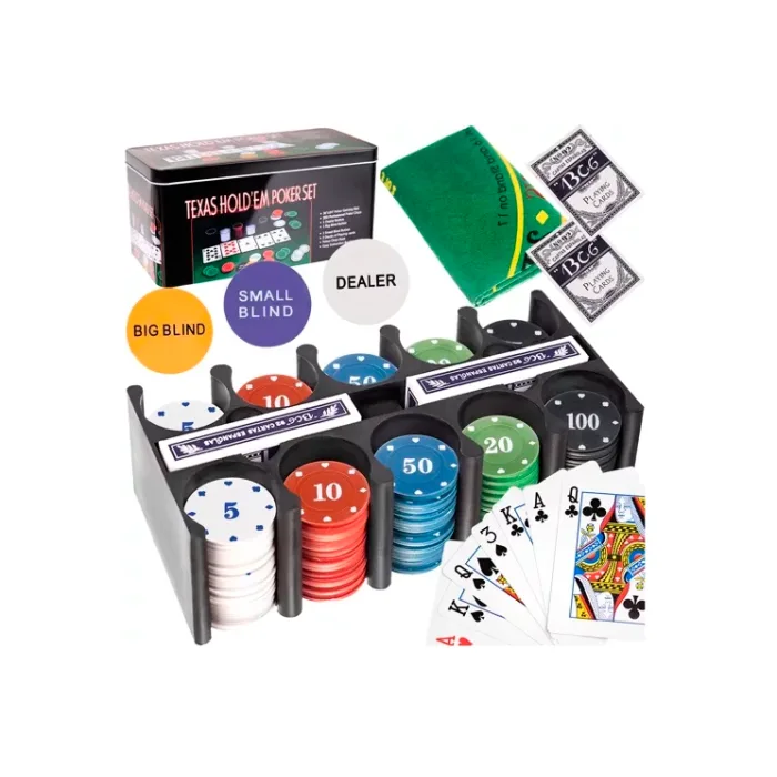 Juego de Poker Malatec TEXAS 23539 con 200 Fichas