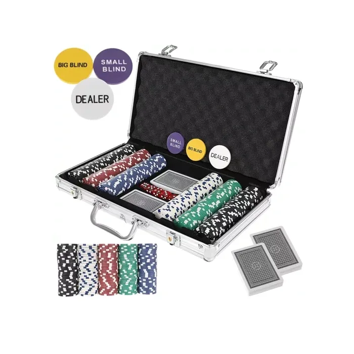 Set de Poker Malatec con 300 Fichas y Accesorios