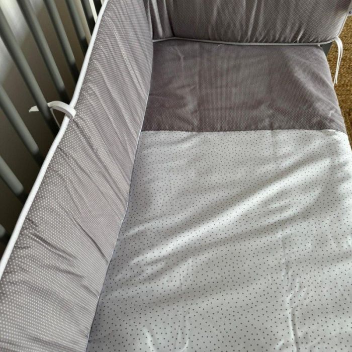 Set Colcha+protector Essential Vichy10 Gris 60x120x3 Cm - Cambrass