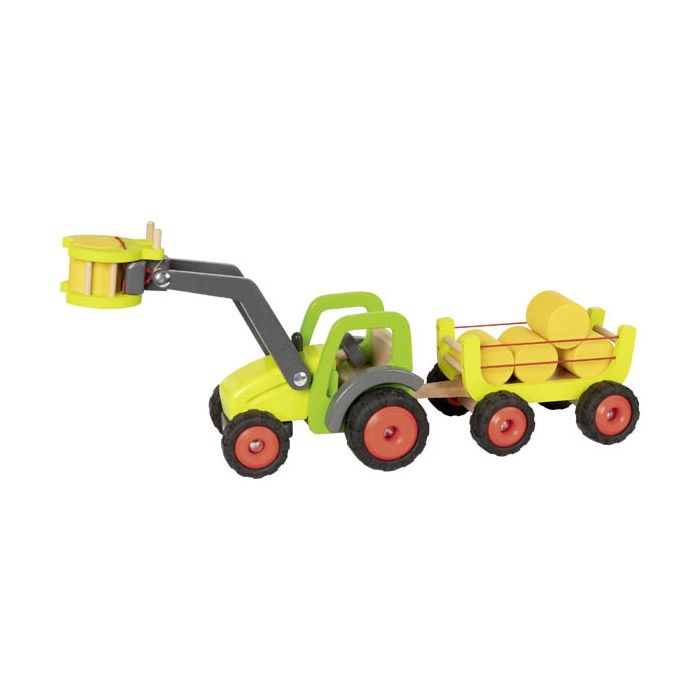 Tractor con carga delantera y vagón