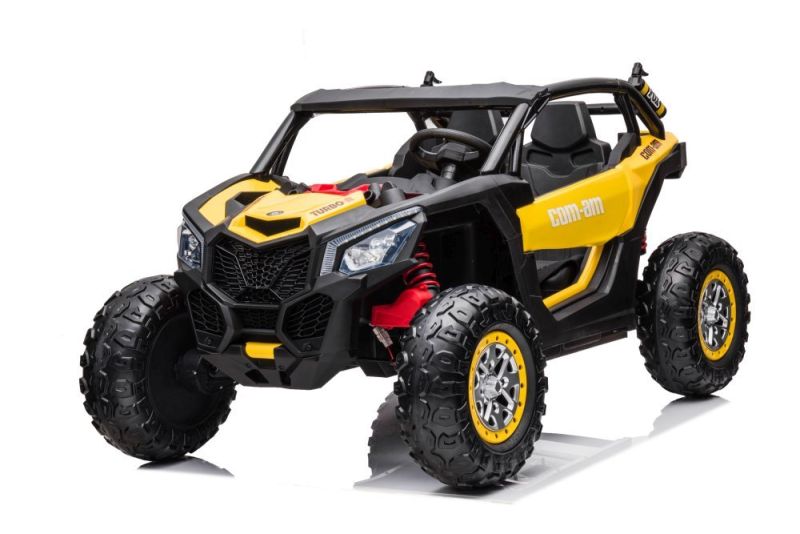 Coche eléctrico infantil dorado