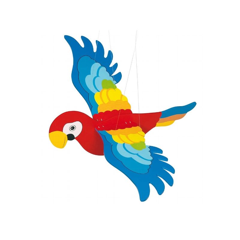 Animal móvil de loro grande para bebé de madera, de Goki