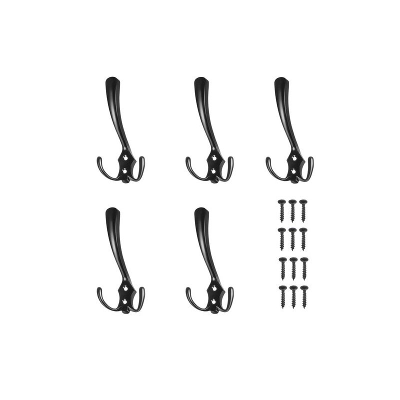  Juego de 5 Percheros de Pared Triples y Resistentes