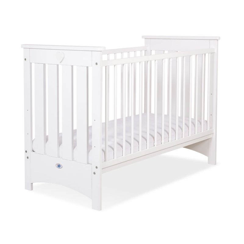 Cuna de Madera Lorenzo III 120x60 cm Blanca – Con Teething Rail, 3 Alturas y Barrotes Extraíbles