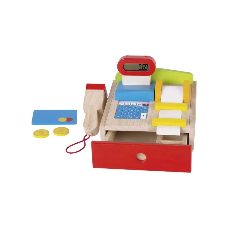 Caja registradora con calculadora, de Goki