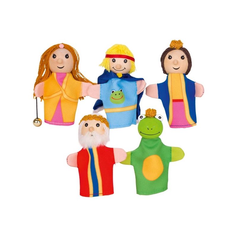 Marionetas de dedos de El Rey de las Ranas, de Goki
