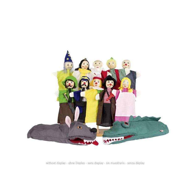 Set de 12 marionetas de personajes, de Goki